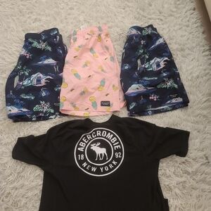 Abercrombie swimming shirt and shorts